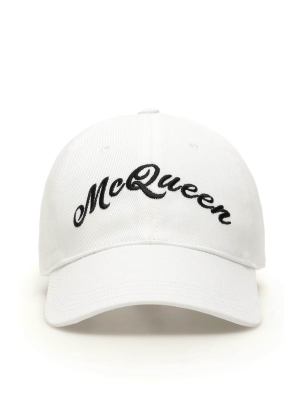 Alexander Mcqueen Logo Embroidered Baseball Cap