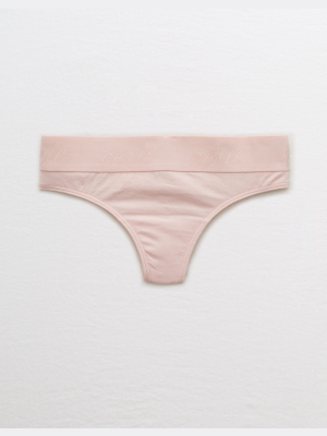 Aerie Cotton Logo Thong Underwear