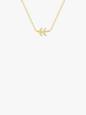 Diamond Leaf Necklace