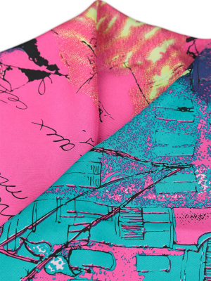 Port Printed Bright Silk Scarf