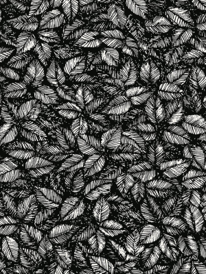 Amorina Black Leaf Wallpaper From The Scandinavian Designers Ii Collection By Brewster