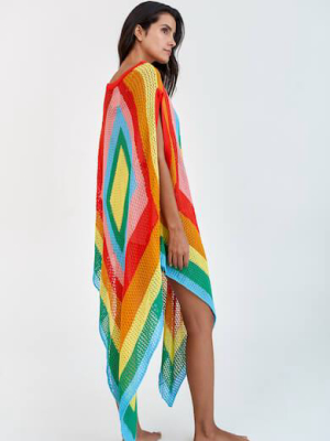 Rainbow Crochet Diamond Dress