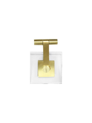 Jonah Square Hardware Pull In Antique Brass