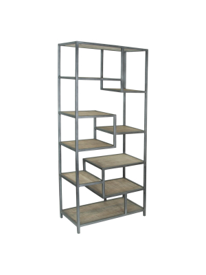 82" Bodhan Tall Bookshelf Silver - Treasure Trove Accents