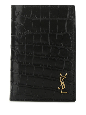 Saint Laurent Tiny Monogram Embossed Wallet