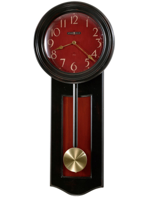 Howard Miller 625390 Howard Miller Alexi Wall Clock 625-390 Worn Black (red Undertone)