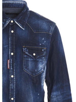 Dsquared2 Distressed Denim Shirt