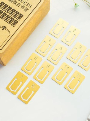 Brass Numbers Bookmark