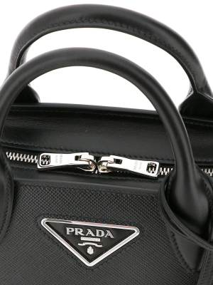 Prada Kristen Logo Plaque Shoulder Bag