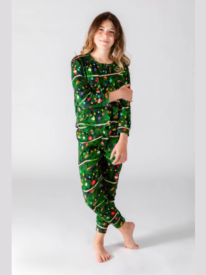 The Christmas Tree Camo | Big Kid Green Christmas Tree Pajamas