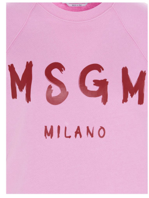 Msgm Logo Print Crewneck Sweatshirt