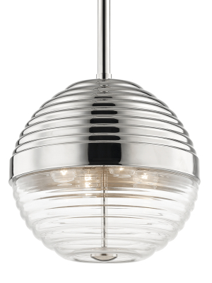 Hudson Valley Lighting Easton 4-bulb Pendant - Polished Nickel & Clear