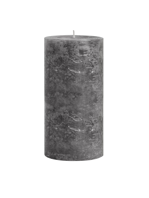 Anthracite Long-burning Pillar Candle 20cm