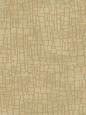 Butler Stone Wallpaper In Gold And Brown By Antonina Vella For York Wallcoverings