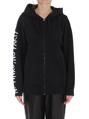 Pinko Slogan Printed Hooded Jacket