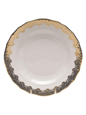 Fish Scale Dessert Plate, Gold