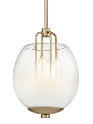 Sawyer 4 Light Pendant Aged Brass