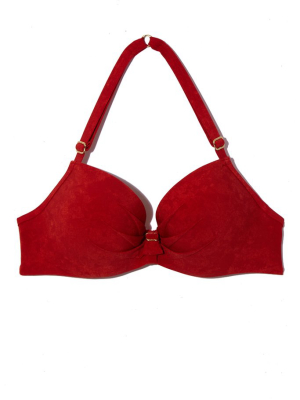 Puritsu Push Up Bikini Top - Rubine Red