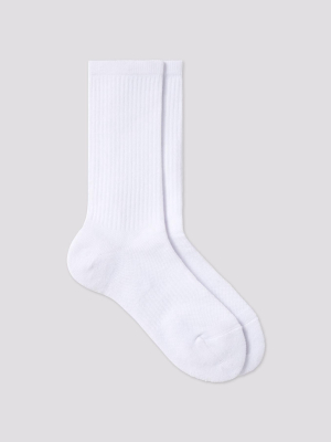 White Crew Sock