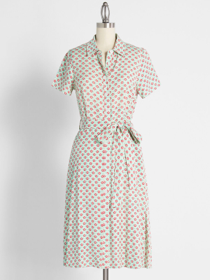 Partial To Pleasantries Midi Shirt Dress