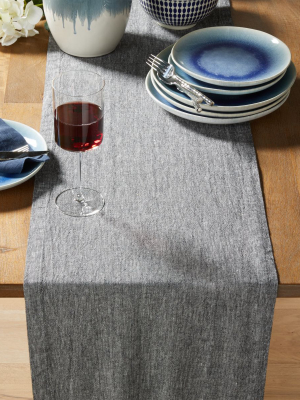 Grey Chambray Table Runner