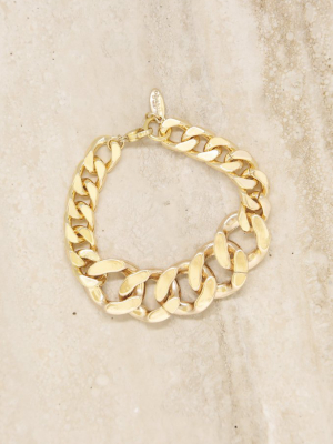 Big, Bad And Bold 18k Gold Plated Chain Link Bracelet