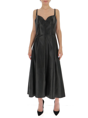 Alexander Mcqueen Bustier Top Midi Dress