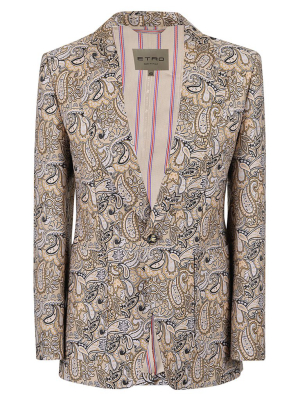 Etro Paisley Print Single-breasted Blazer