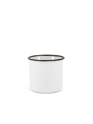 White Woods And Mint Alpine Enamel Cup Candle