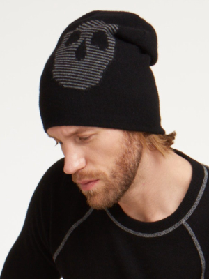 Reversible Feeder Stripe Skull Hat