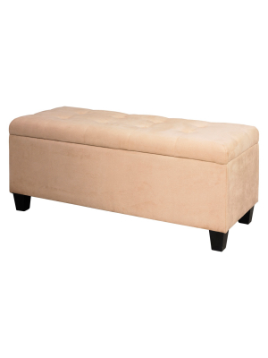 Carmen Shoe Storage Ottoman - Linon