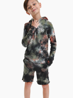 Olive Marble Pullover Hoodie