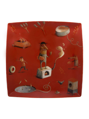 Vista Alegre 2i Square Decorative Plate By Joo Vaz Carvalho