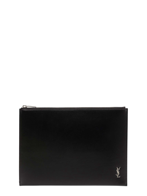 Saint Laurent Tiny Monogram Zip Tablet Holder