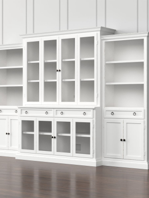 Cameo 4-piece Modular White Glass Door Wall Unit