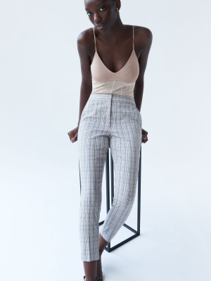 Checkered Cigarette Pants