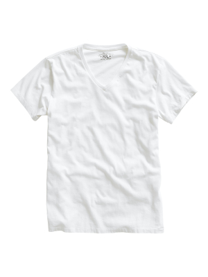 Cotton Jersey V-neck T-shirt