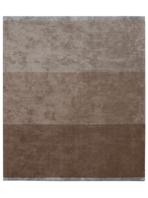 Byred Yama Hand Knotted Rug In Brown Design By Second Studio