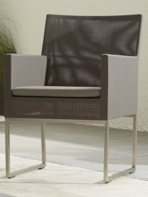 Dune Taupe Dining Chair With Sunbrella ® Cushion