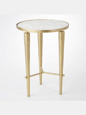 Global Views Jasper Accent Table Brass