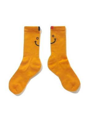 The Men's Line Smile Sock - Gold