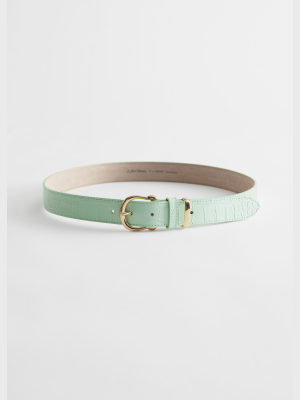 Croco Leather Belt