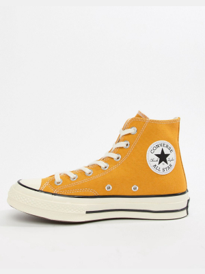 Converse Chuck 70 Hi Sneakers In Sunflower Yellow