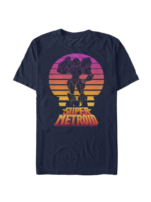 Men's Nintendo Super Metroid Retro Fade T-shirt