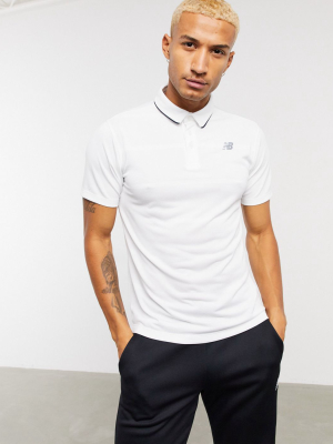 New Balance Tennis Rally Performance Polo Shirt In White