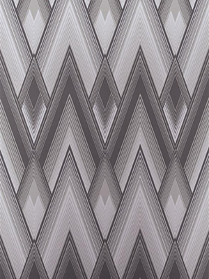 Astoria Wallpaper In Graphite And Silver From The Fantasque Collection By Osborne & Little