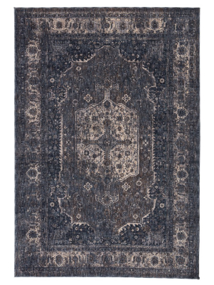 Vibe By Jaipur Living Temple Medallion Blue/ Gray Area Rug (7'10"x9'9")