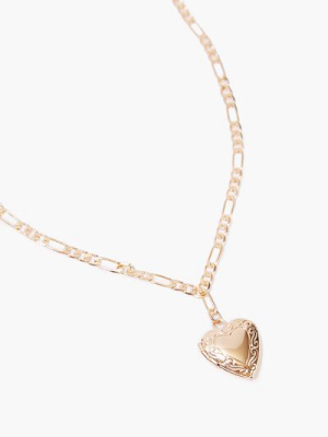 Heart Locket Pendant Choker Necklace