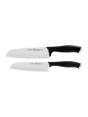 Henckels Silvercap 2pc Never Needs Sharpening Santoku Knife Set