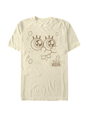 Men's Spongebob Squarepants Smiling Face T-shirt